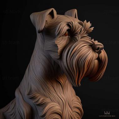 3D model Zwergschnauzer dog (STL)